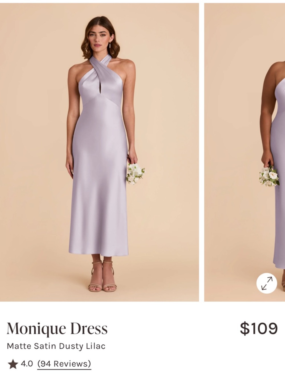 Birdy Grey Monique Midi Dress in Dusty Lilac